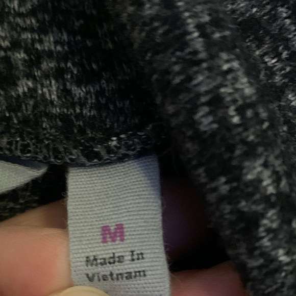 Athleta Malaga Dark Gray Heather Turtleneck Ruched Side Jersey Knit Dress Sz M - Picture 12 of 15